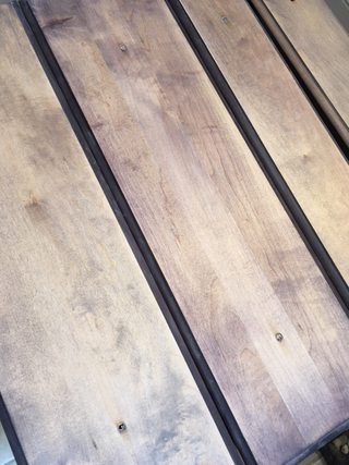 That first layer sanded back with the 120/240 whatever it is. Huh.